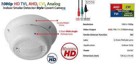 1080p Cctv Hidden Covert Nanny Security Camera Non Functional Smoke