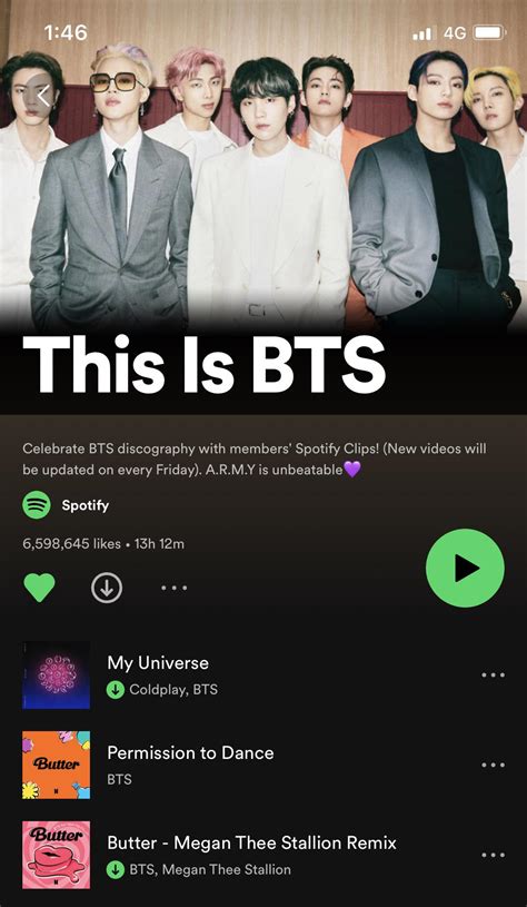 220603 “this Is Bts” Spotify Playlist Cover Image Has Been Updated And