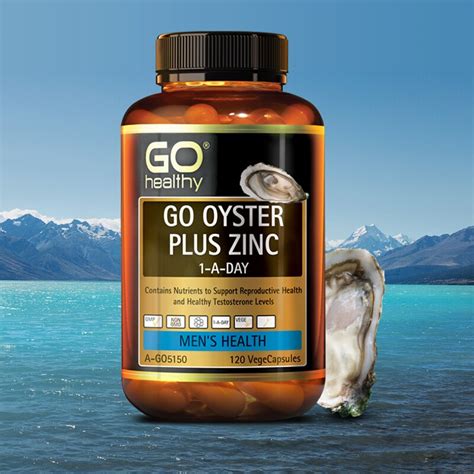 Newzealand Go Healthy Oyster Zinc Supplement 120 Capsules For Men