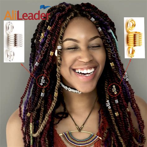 If it helps, get the little end wet to get all the little loose hairs neatly enclosed in. Alileader Metal Wire Spiral Tubes Dreadlock Hair Cuff For ...