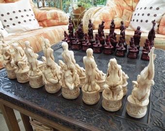 Large Adult Erotic Chess Set Ornate Base By Chessmouldsandmore