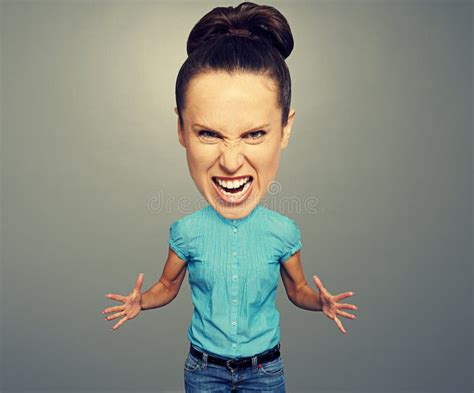 Angry Woman With Big Head Stock Images Image 33470794