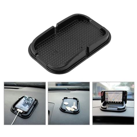 Black Car Dashboard Sticky Pad Mat Anti Non Slip Mobile Phone Stand Gps