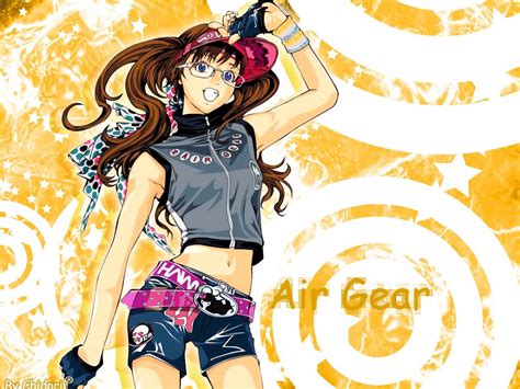 Oogure Ito Noyamano Ringo Air Gear Visor Wallpaper S Girl Arm Up Armpits Belt Blue