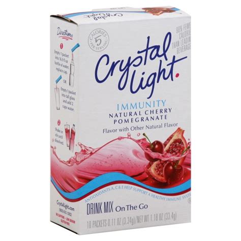 Crystal Light Immunity Cherry Pomegranate Drink Mix On The Go 10 Ct
