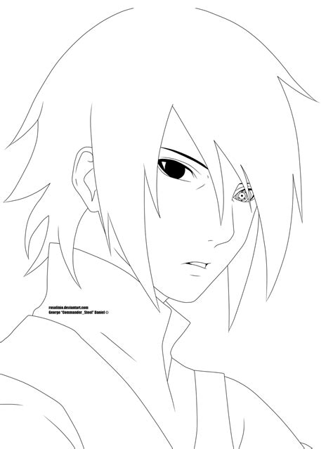 Sasuke Uchiha Lineart Boruto The Movie By Rosolinio On Deviantart