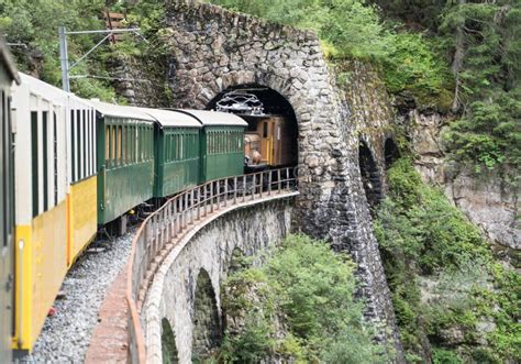 Historic Steam Train In Davos Switzerland Stock Image Image Of