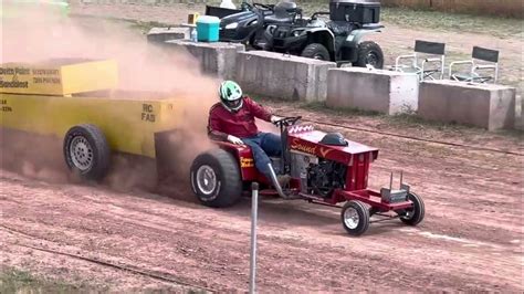 Awesome 2 Stroke Garden Tractor Pulling Sled Youtube