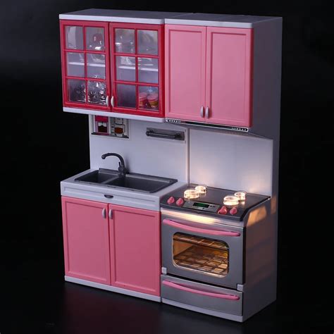 Pink Pretend Kitchen 1 Set Role Playing Gifts Kitchen Toy Home Christmas Cooking Playset 