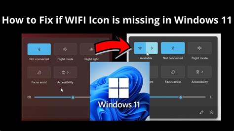 How To Fix If Wifi Icon Is Missing In Windows 11 Youtube