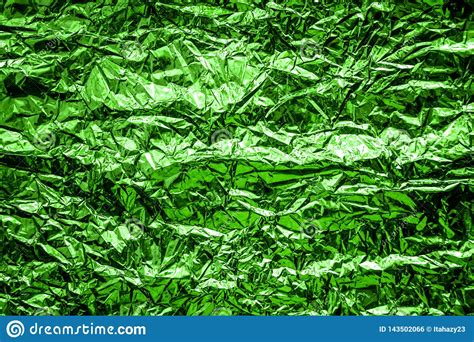 Abstract Textured Background Green Foil Surface Stock Photo Image Of
