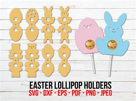Easter Lollipop Holder SVG Easter Bunny Lollipop Holder Cut - Etsy UK