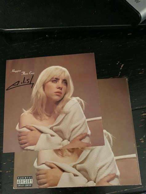 Billie Eilish Signed Happier Than Ever Cd And Autographed Card