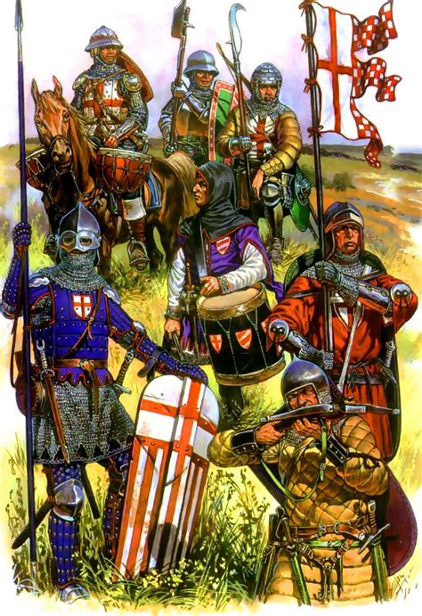 English Troops Hundred Years War Ancient Warfare War Art Military