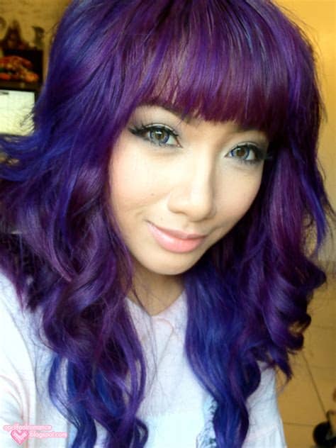 Nowadays, purple hair color comes in with more ideas and variety in shades. April Fool Romance: Purple Hair!