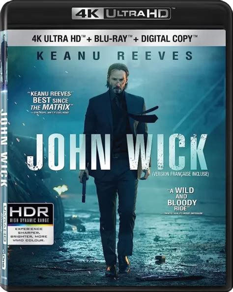 JOHN WICK 4K Ultra HD Blu Ray Digital Copy Brand New BILINGUAL 25