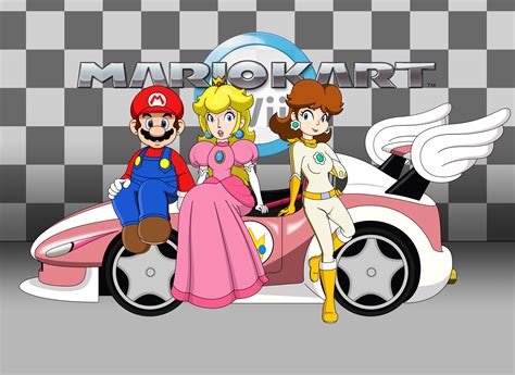 Mario Peach And Daisy Mario Kart Wii By Lyndonpatrick Deviantart Com
