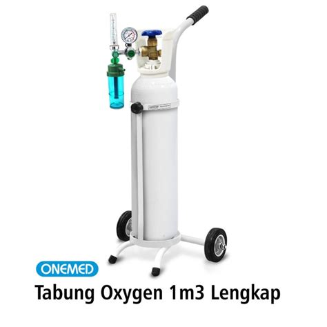 Oksigen 1m3 Lengkap Tabung Oxygen Trolly Regulator Onemed Syaf Unica