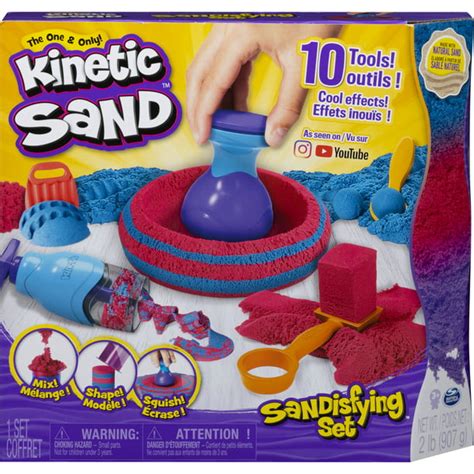 Kinetic Sand Sandisfying Set With 2lbs Of Sand And 10 Tools Play Sand