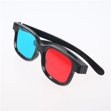 Designer Sunglasses Black Frame Red Blue 3d Glasses For Dimensional