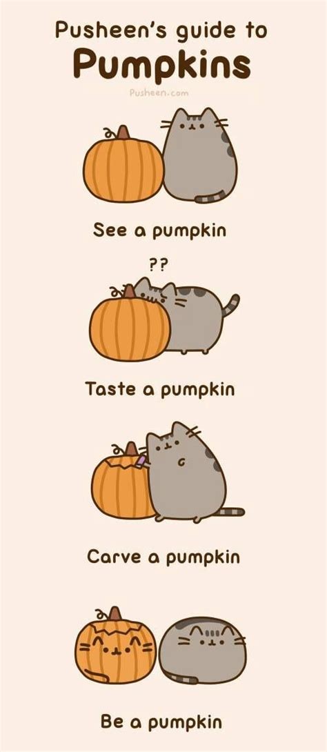 Pusheens Guide To Pumpkins Pusheen Cute Pusheen Cat Pusheen
