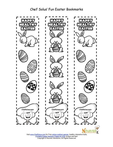 Holiday 5 Easter Bookmark For Kids Coloring Page