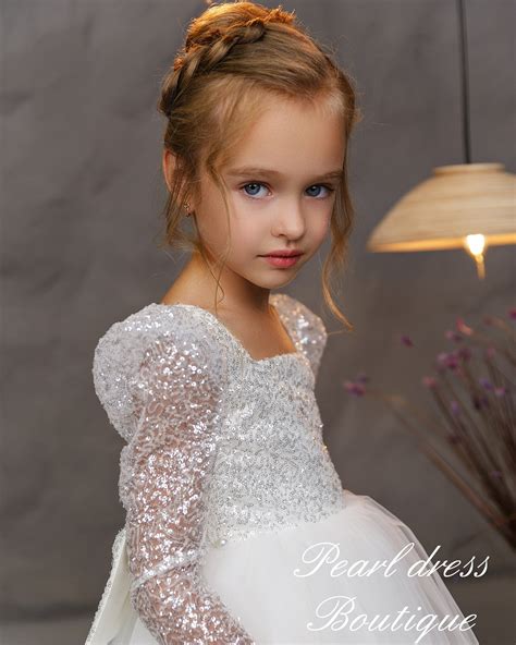 Princess Girl Dress Ivory Tulle Flower Girl Dress Toddler Etsy