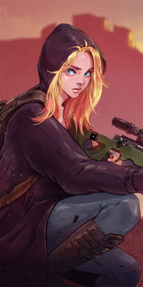 1080x2160 Pubg Game Girl Fanart One Plus 5thonor 7xhonor View 10lg