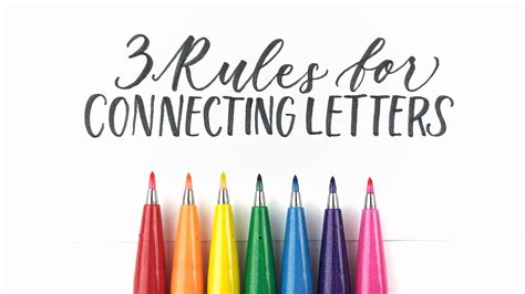 3 Rules For Connecting Letters Learn Hand Lettering For Beginners