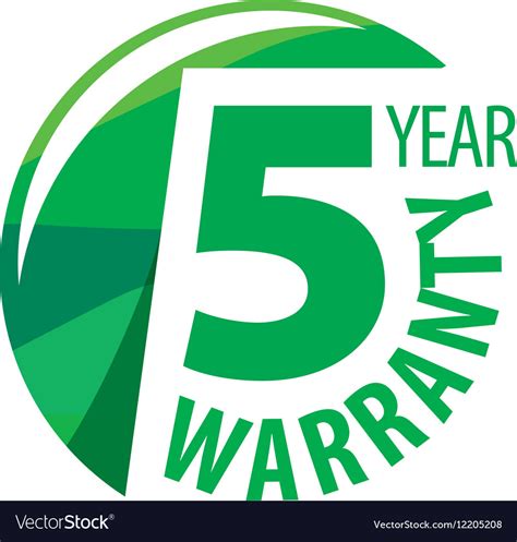 Logo 5 Years Warranty Royalty Free Vector Image