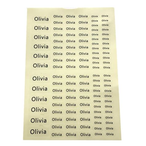 Transparent Personalized Name Stickers Waterproof Customize Labels