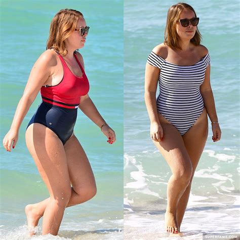 Sexy Tanya Burr Shows Off Her Curvaceous Body At The Beach Superfame