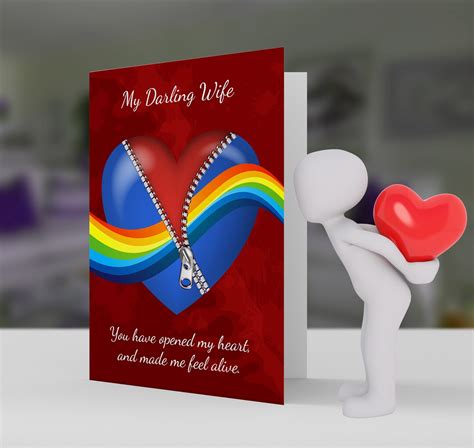 wife lesbian valentine s day card with zipper heart and etsy