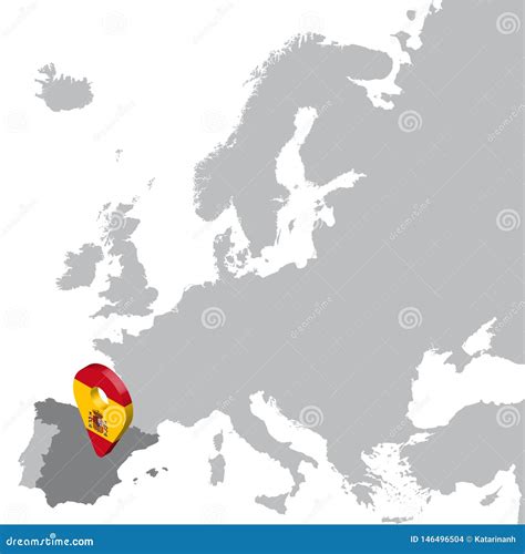 Mapa De Ubicación De España En El Mapa Europa Perno De La Ubicación Del