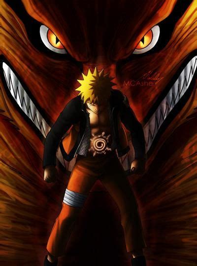 Naruto Kyubi Artwork By Mcashe On
