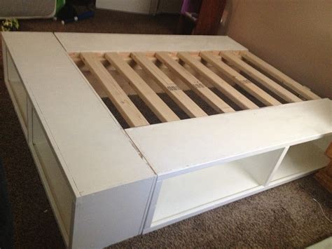 On the queen size platform bed with drawers included how many sheets of 3/4 plywood does it need you'll have to draw one up yourself. DIY Storage Bed