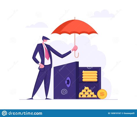Axa will be responsible for providing your insurance coverage and handling claims under your policy. Money Insurance Concept With Businessman Holding Umbrella Under Bank Deposit Box. Money ...
