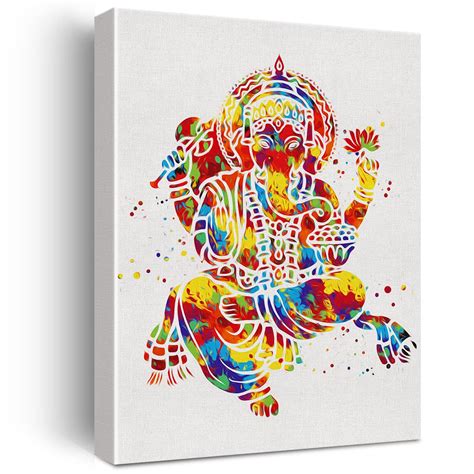 Buy Ganesha Art Wall Art Canvas Ganesha Ganesh Lord Watercolor Prints