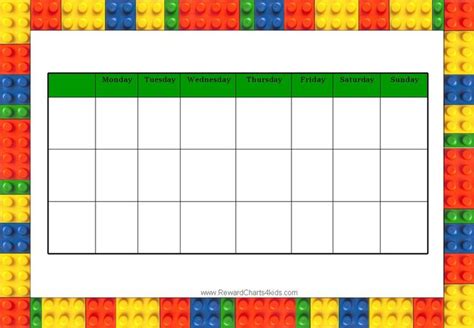 Lego Charts Reward Sticker Chart Reward Chart Kids Sticker Chart