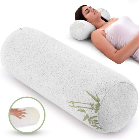 Healthex Cervical Neck Roll Pillow Cylinder Round Cushion Bolster Support For Sleeping Memory