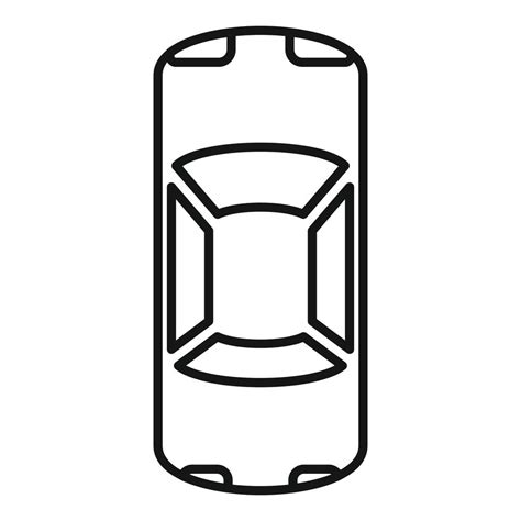 Top View Driving Car Icon Outline Style 14677966 Vector Art At Vecteezy