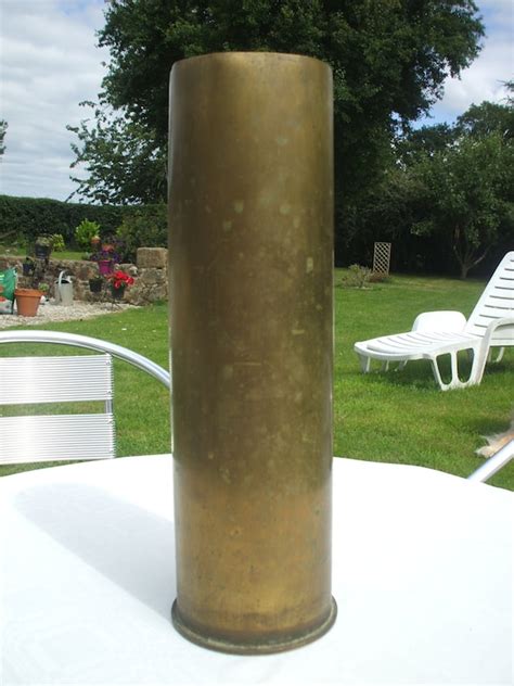Large Vintage Ww2 Brass Artillery Shell 1943 105mm