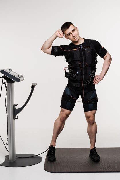 Premium Photo Sport Training In Electrical Muscle Stimulation Suit