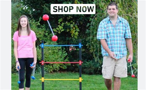 Bolaball Wooden Ladder Golf Game Set Ladderball Indoor Or Outdoor With