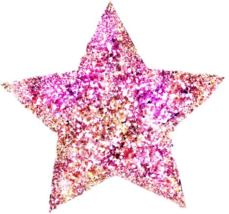 Glitter Star Pink Glitter Star Png Transparent Png Original Size