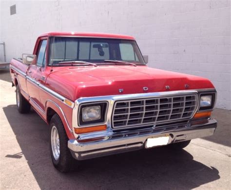 1979 Ford F 150 Ranger Lariat Long Bed Red