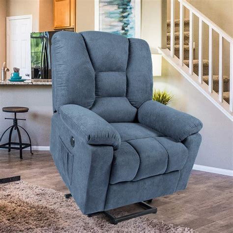 Microfiber Power Lift Electric Recliner Chair With Heated Vibration Massage Sofa Fabric Living