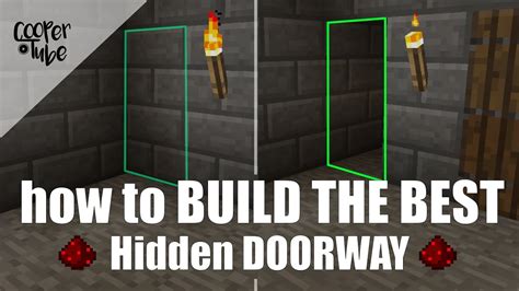 The Perfect Secret Hidden Door Minecraft Tutorials Simple And Easy To