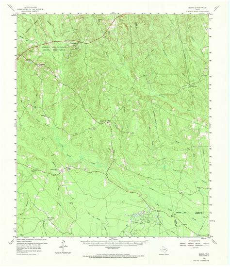 Segno Texas 1958 1969 Usgs Old Topo Map Reprint 15x15 Tx Quad 121775
