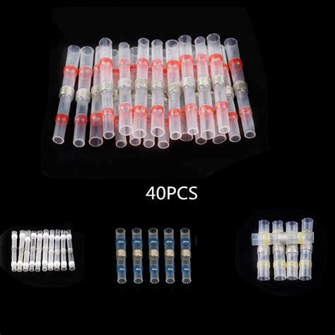 40pcs Mixed Heat Shrink Sordering Terminals Waterproof Solder Sleeve